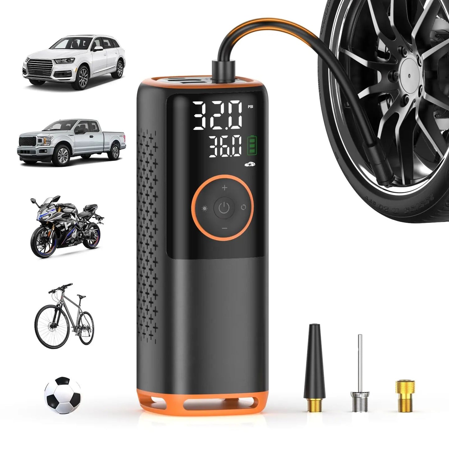 Skylla TJA1 12V 6000mah 150psi Portable Cordless Tire Inflator