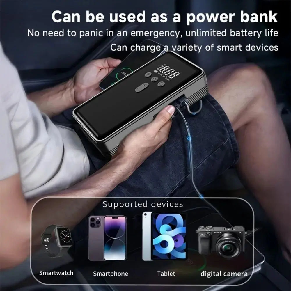 Skylla S2 12V 10000mAh 150psi Portable Jump Starter Cordless Tire Inflator